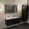 wastafel Talc solid surface dubbel 2 kraangaten
