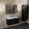 wastafel Talc solid surface midden 1 kraangat met spiegelkast