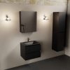 wastafel Urban solid surface midden 1 kraangat met spiegelkast