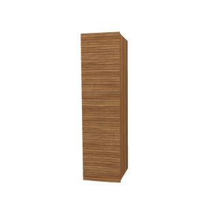 Elite Kolomkast met horizontaal Reliëf mat wit 135 cm walnoot