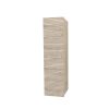 Elite Kolomkast met horizontaal Reliëf mat wit 135 cm licht hout