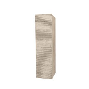 Elite Kolomkast met horizontaal Reliëf mat wit 135 cm licht hout