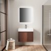 Monazo wastafel met kraangat kunstmarmer glans wit 60cm