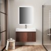 Japandi Design Wit Wastafelmeubel Walnoot 80 cm