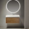 Merlot wastafel onderkast 79x40x52cm licht walnoten