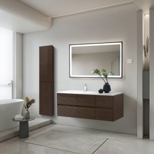 Monazo Ireum Wastafelonderkast 120cm donker walnoot