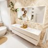 MONDIAZ VICA 180cm badmeubel onderkast Underlayment 4 lades. Wastafel MOON dubbel 2 kraangaten