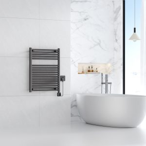 Elara elektrische radiator smart wifi gunmetal PVD 76,6x60 cm