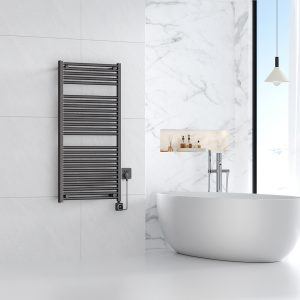 Elara elektrische radiator smart wifi gunmetal PVD 118,5x60 cm