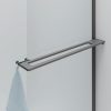 Curvy inloopdouche met handdoekhouder 100x200cm gunmetal