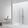 Curvy inloopdouche met handdoekhouder 100x200cm gunmetal