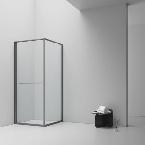 Inslide Douchecabine ruimtebesparend 90x90x200cm gunmetal