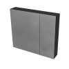 Monazo Hayat spiegelkast mat zwart 80cm