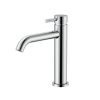 Nivaro wastafelkraan trio met ribbelstructuur chroom