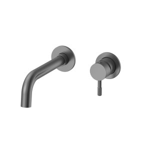 Nivaro inbouwkraan met ribbelstructuur gunmetal